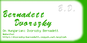 bernadett dvorszky business card